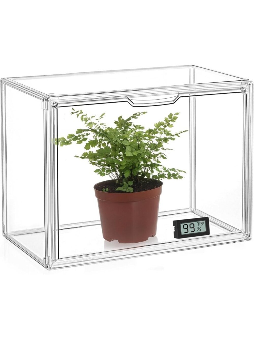 Mini Indoor Greenhouse - Stackable Clear Design with Waterproof Door for Small